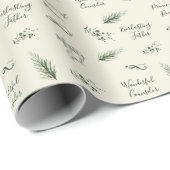 Jesaja 9:6 | Hand getrokken Pine Sage Custom Chris Cadeaupapier (Rol Hoek)