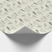 Jesaja 9:6 | Hand getrokken Pine Sage Faith Kerstm Cadeaupapier (Hoek)
