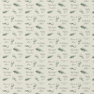Jesaja 9:6 Hand getrokken Pine Sage Faith Kerstm Cadeaupapier