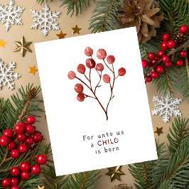 Jesaja 9:6 kerstkaart feestdagen kaart