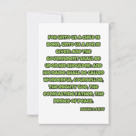 Jesaja 9:6 KJV Bijbel Schrift Groet Kaart