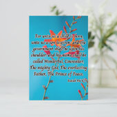 Jesaja 9:6 KJV Bijbel Schrift Pic Groet Kaart (Staand voorkant)