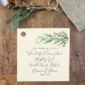 Jesaja 9:6 Prins van de Vrede Pine Custom Kerstmis Bedankjes Labels