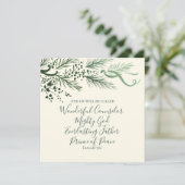 Jesaja 9:6 Prins van de Vrede Pine Custom Kerstmis Feestdagenkaart (Staand voorkant)