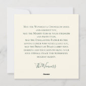 Jesaja 9:6 Prins van de Vrede Pine Custom Kerstmis Feestdagenkaart (Achterkant)