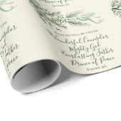 Jesaja 9:6 Schriftgedeelte Aangepaste moderne denn Cadeaupapier (Rol Hoek)