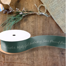 Jesaja 9:6 Vredevorst Elegante Groene Kerst Satijnen Lint