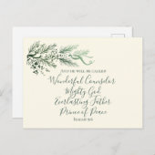 Jesaja 9:6 Vredevorst Moderne Pijnboom Kerstmis Feestdagenkaart (Voorkant / Achterkant)