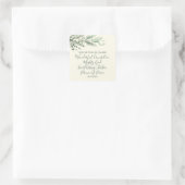 Jesaja 9:6 Vredevorst Moderne Pijnboom Kerstmis Vierkante Sticker (Tas)