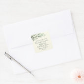 Jesaja 9:6 Vredevorst Moderne Pijnboom Kerstmis Vierkante Sticker (Envelop)