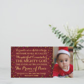 Jesaja 9:6 Want ons is een kind geboren Feestdagenkaart (Staand voorkant)