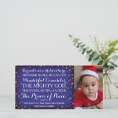 Jesaja 9:6 Want ons is een kind geboren Feestdagenkaart (Staand voorkant)