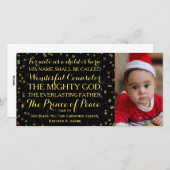 Jesaja 9:6 Want ons is een kind geboren Feestdagenkaart (Voorkant / Achterkant)