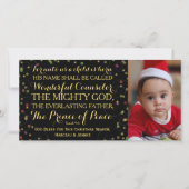 Jesaja 9:6 Want ons is een kind geboren Feestdagenkaart (Voorkant)