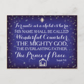 Jesaja 9:6 Want ons is een kind geboren Feestdagenkaart (Voorkant)