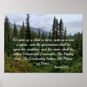 Jesaja 9:6 Want voor ons is een kind geboren, voor Poster