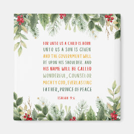 Jesaja 9:6 Want voor ons wordt een kind met Kerstm Magneet