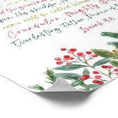 Jesaja 9:6 Want voor ons wordt een kind met Kerstm Poster (Hoek)