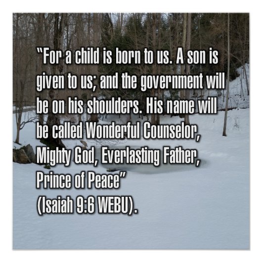 Jesaja 9:6 WEBU Perfect Poster (Voorkant)