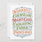 Jesaja 9 Kerst Bijbel Verse Vakantiefoto Feestdagenkaart (Voorkant)