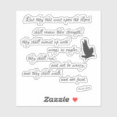Jesaja Bijbel Verse Eagles Sticker (Vel)