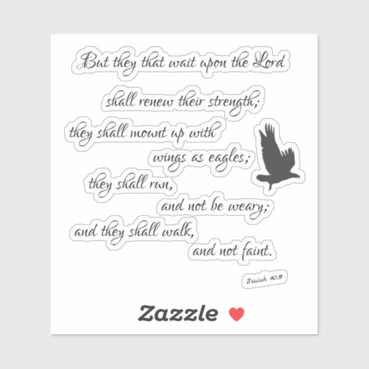 Jesaja Bijbel Verse Eagles Sticker (Vel)