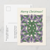 Jesaja Bijbelvers in de Schotse Keltische knoop Feestdagenkaart (Voorkant / Achterkant)