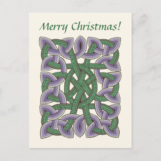 Jesaja Bijbelvers in de Schotse Keltische knoop Feestdagenkaart (Voorkant)