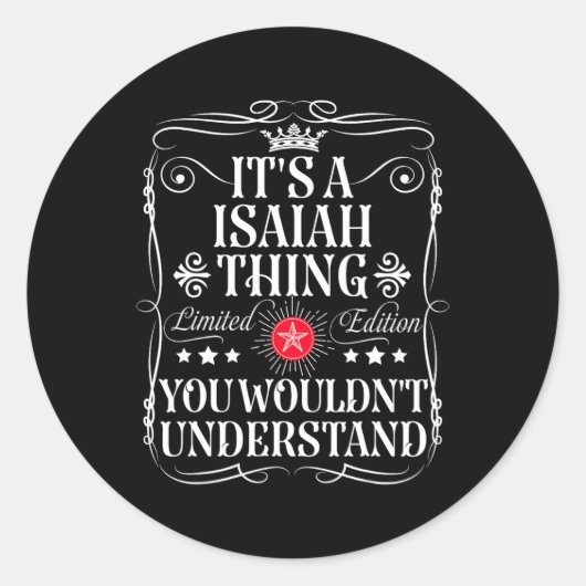 Jesaja noemt het een Jesaja die je niet zou begrij Ronde Sticker (Voorkant)