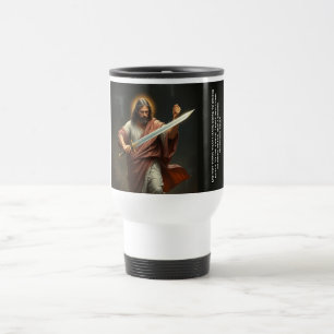 Jesjes Christus Keert Terug met een Zwaard Reis Mo Reisbeker