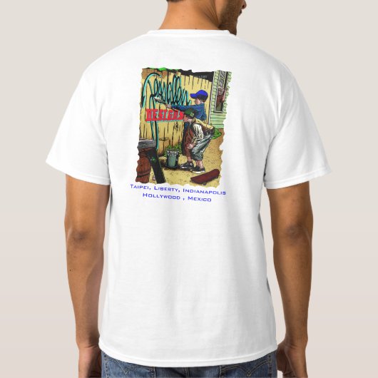 Jess Allen design witwasshirt T-shirt (Achterkant)