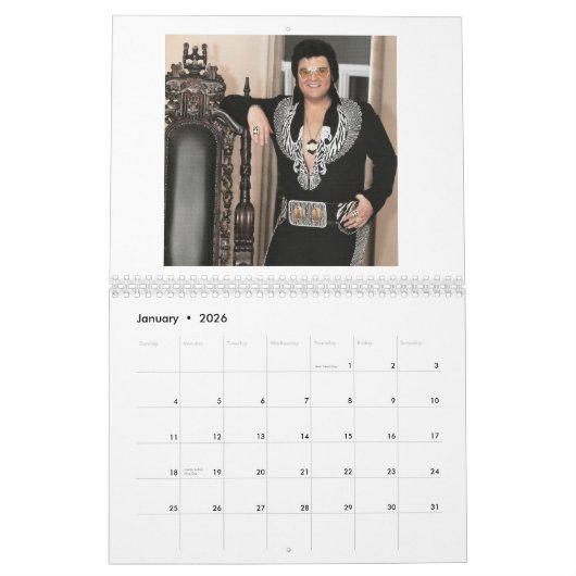 Jesse Aron Custom Gedrukt Agenda Kalender (Jan 2026)