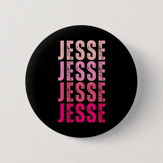Jesse Gepersonaliseerde Naam Ik hou van Jesse Ronde Button 5,7 Cm (Voorkant)