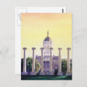 "Jesse Hall" University of Missouri Waterverf Briefkaart (Voorkant / Achterkant)