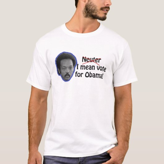 Jesse Jackson Neuter Obama T-shirt (Voorkant)