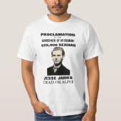 Jesse James $25.000 Gezocht Poster Mannen T-shirt (Voorkant)