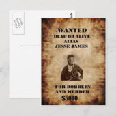 jesse james briefkaart (Voorkant / Achterkant)