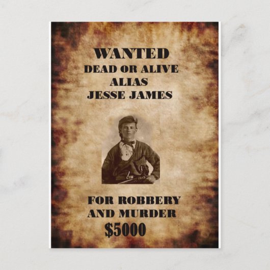 jesse james briefkaart (Voorkant)