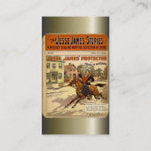 Jesse James Outlaw Bank Robber Comic Book Visitekaartje (Achterkant)