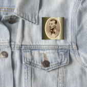 Jesse James Outlaw Bank Robber Vierkante Button 5,1 Cm (In situ)