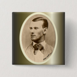 Jesse James Outlaw Bank Robber Vierkante Button 5,1 Cm
