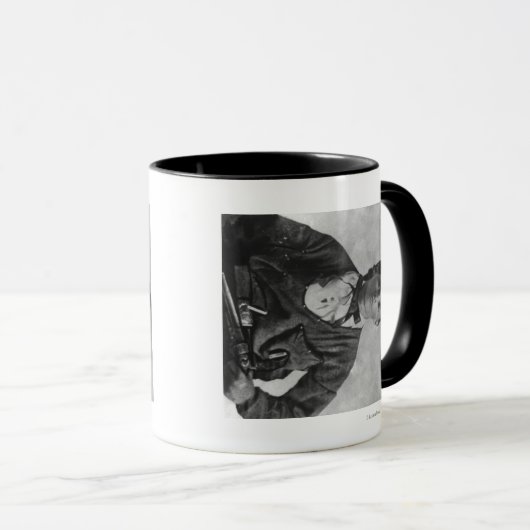 Jesse James Portrait Fotograaf uitschuren Mok (Voorkant rechts)