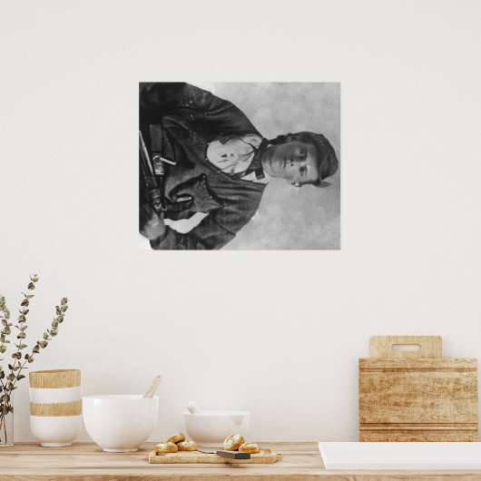 Jesse James Portrait Fotograaf uitschuren Poster (Keuken)