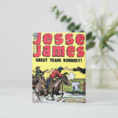 Jesse James Train Robbery Briefkaart (Staand voorkant)
