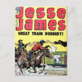 Jesse James Train Robbery Briefkaart (Voorkant)