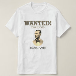 Jesse James Wanted Outlaw 🚨 Wild West Verenigde S T-shirt