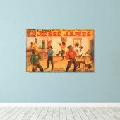 Jesse James Westerne spectaculaire productie Canvas Afdruk (Insitu (Houten vloer))