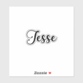 Jesse Naam - Handgeschreven kalligrafie Sticker (Vel)