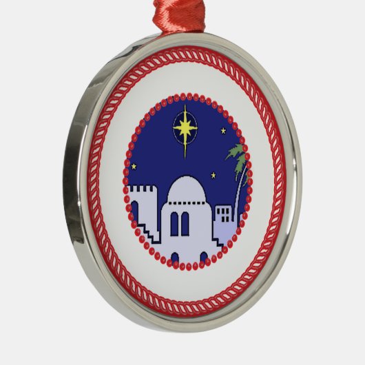 Jesse Tree Bethlehem #1 Metalen Ornament (Rechts)