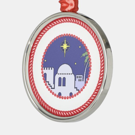 Jesse Tree Bethlehem #1 Metalen Ornament (Links)